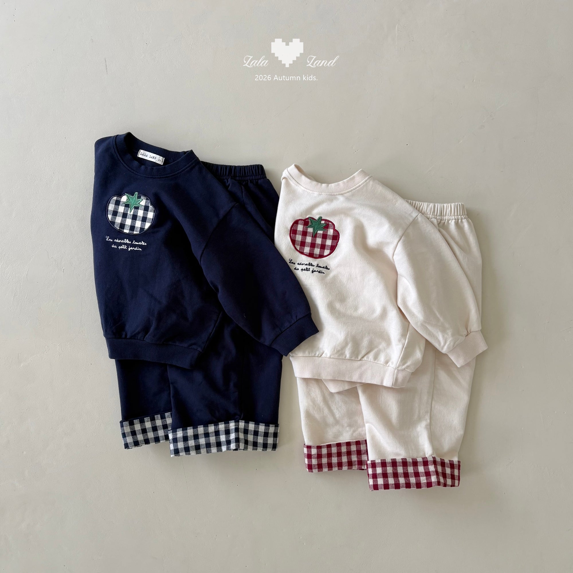 ［Lala land］Check roll up pants