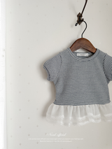 Peach stripe shasha tee