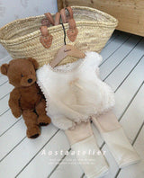 ［Aosta］Furry ribbon vest