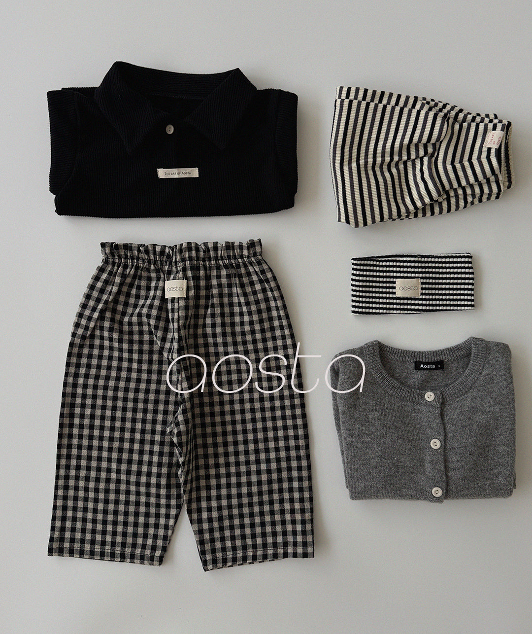 ［Aosta］Mulmul Collar Tee