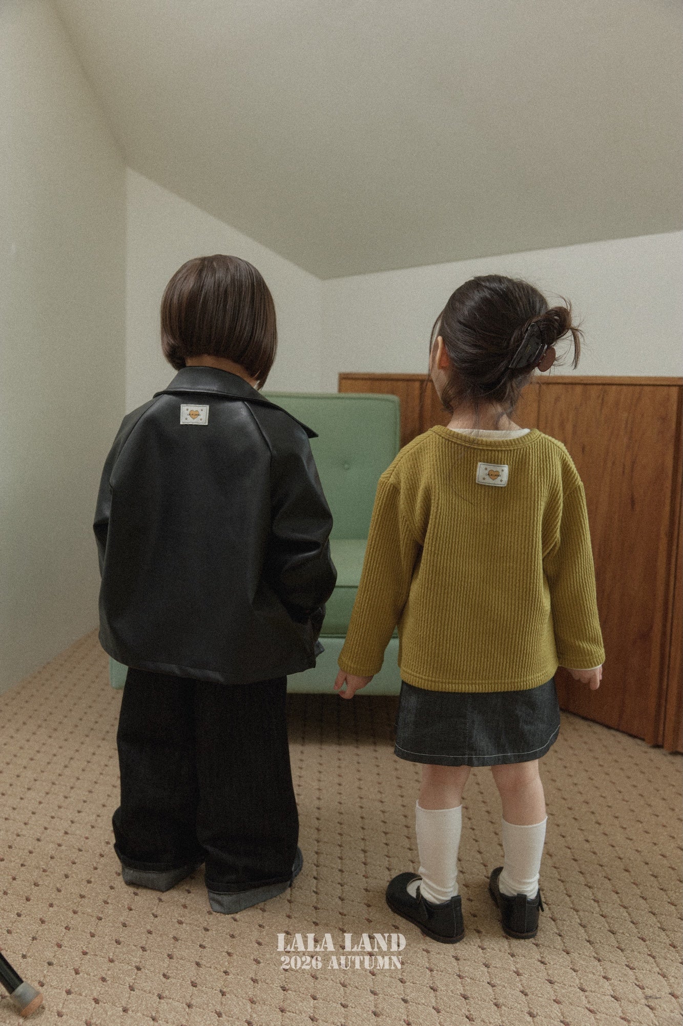 ［Lala land］Caross leather jacket