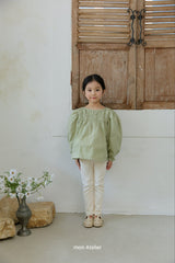 ［mon Atelier］Shirring tunic blouse