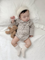 Leandre check rompers