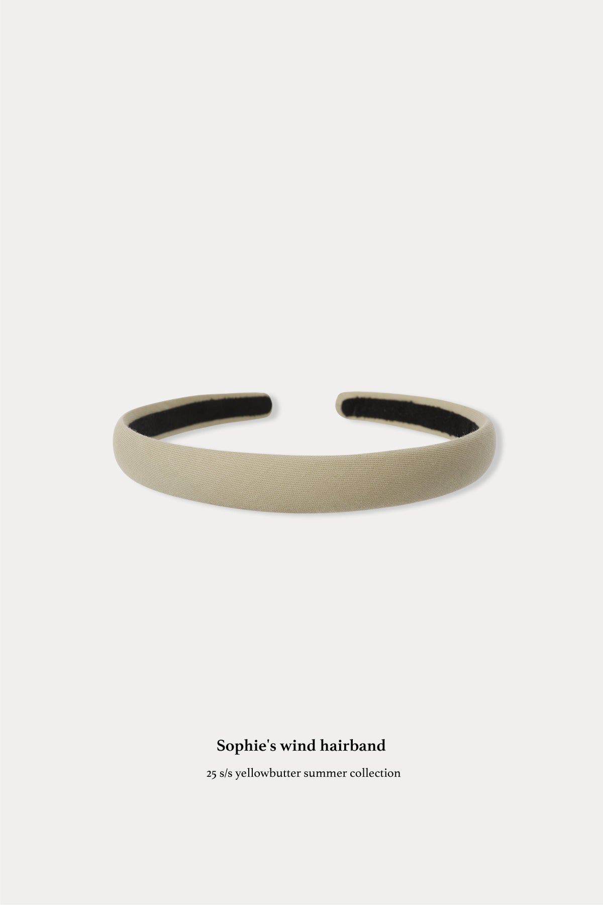 ［yellowbutter］Sophie's wind hairband (Olive beige)