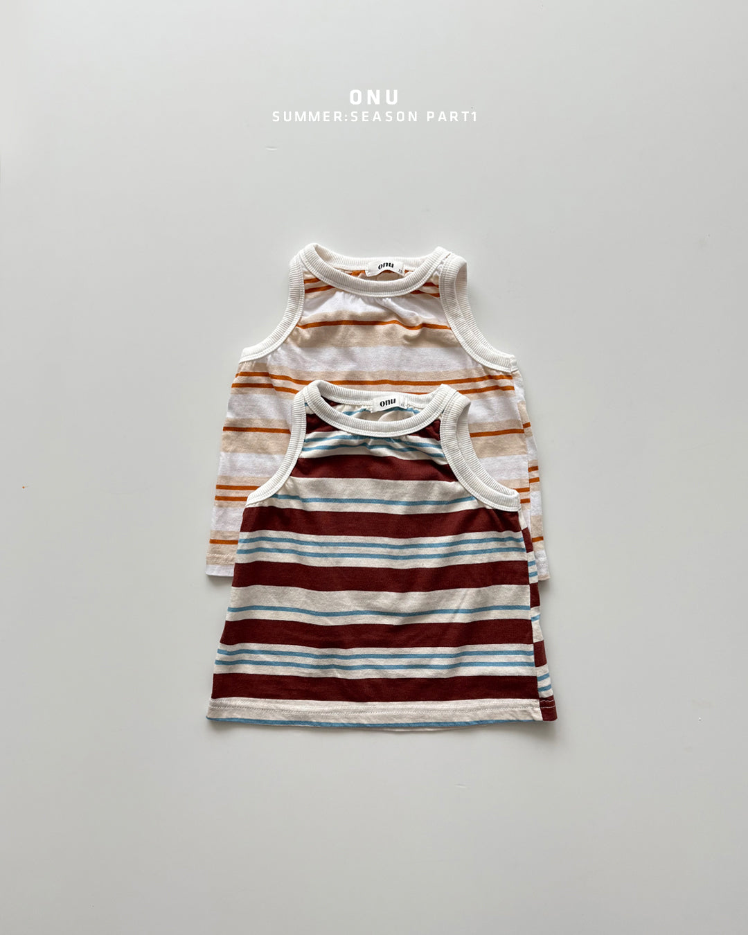 ［onu］Stripe sleeveless tops
