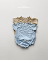 ［onu］Soft stripe rompers