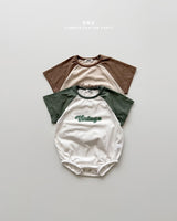 ［onu］Vintage raglan rompers