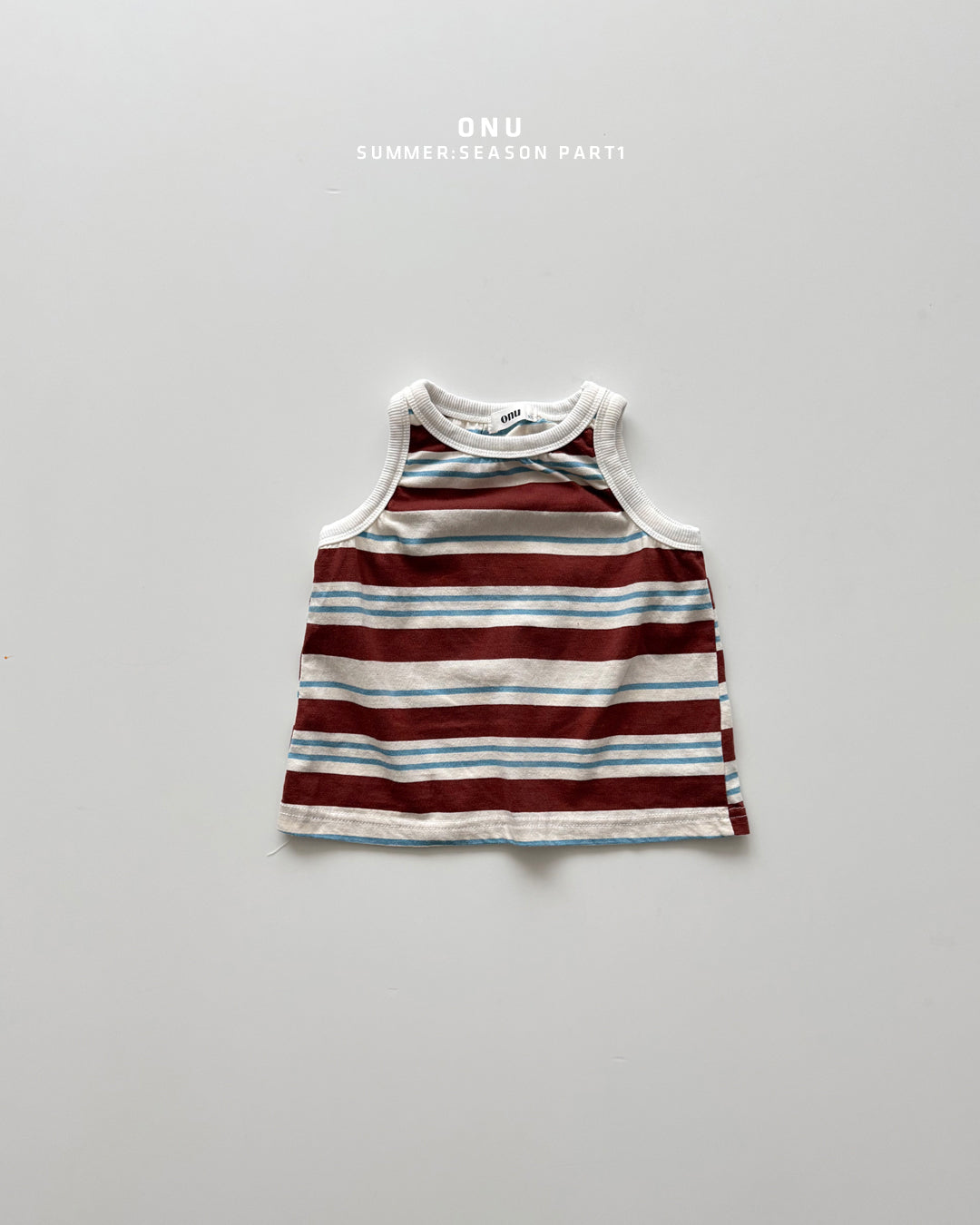 ［onu］Stripe sleeveless tops