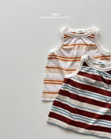 ［onu］Stripe sleeveless tops