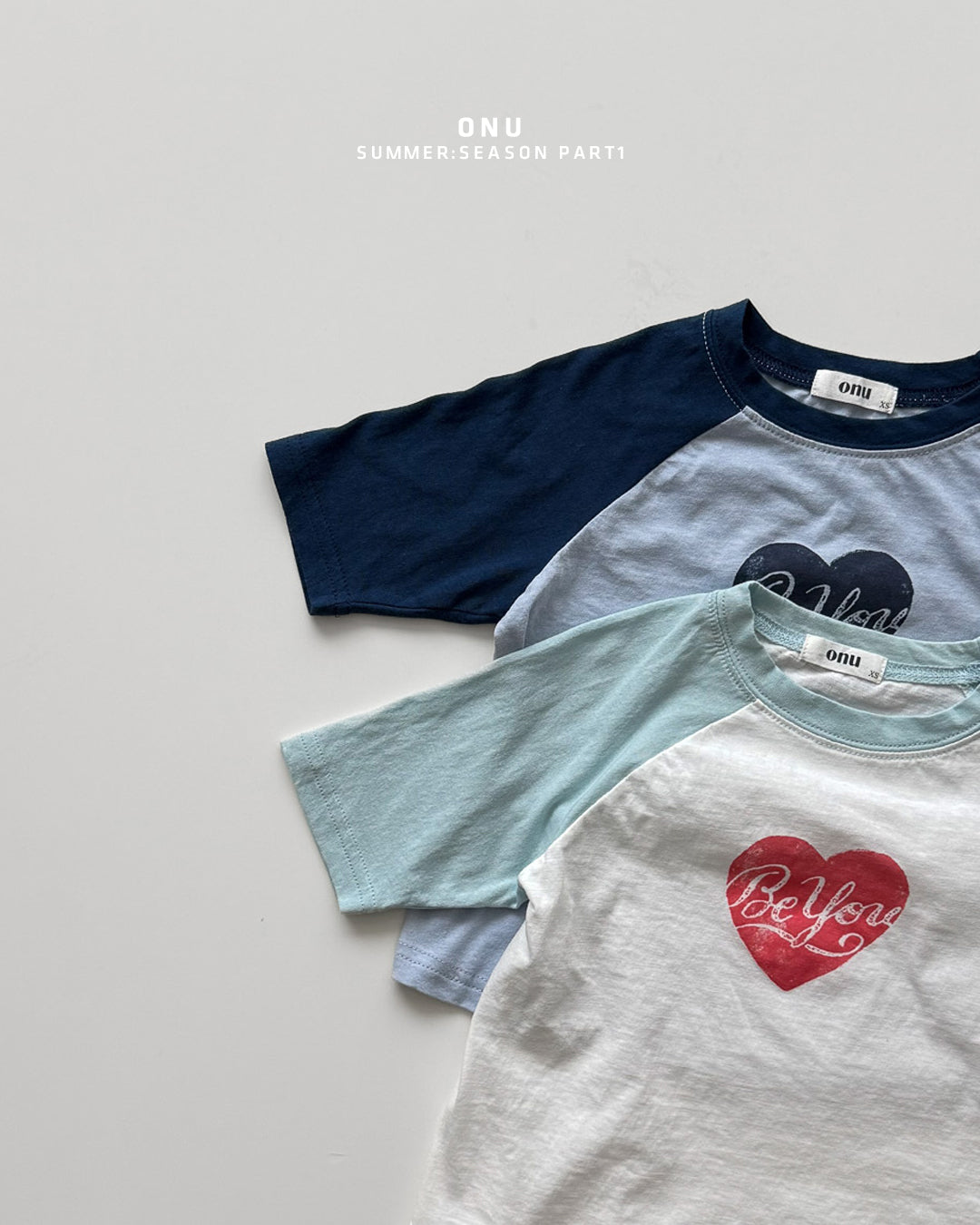 ［onu］Heart raglan tee