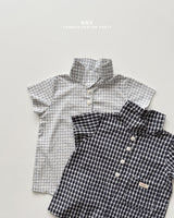 ［onu］Check shirt rompers