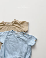 ［onu］Soft stripe rompers