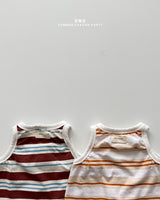 ［onu］Stripe sleeveless tops