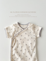 Ail flower newborn rompers