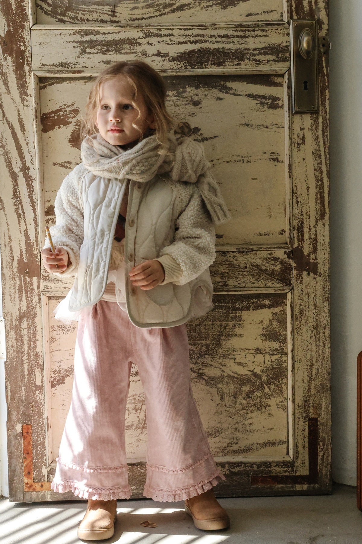 [FLO] Milk knit muffler