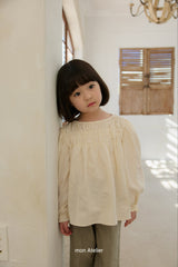 ［mon Atelier］Shirring tunic blouse