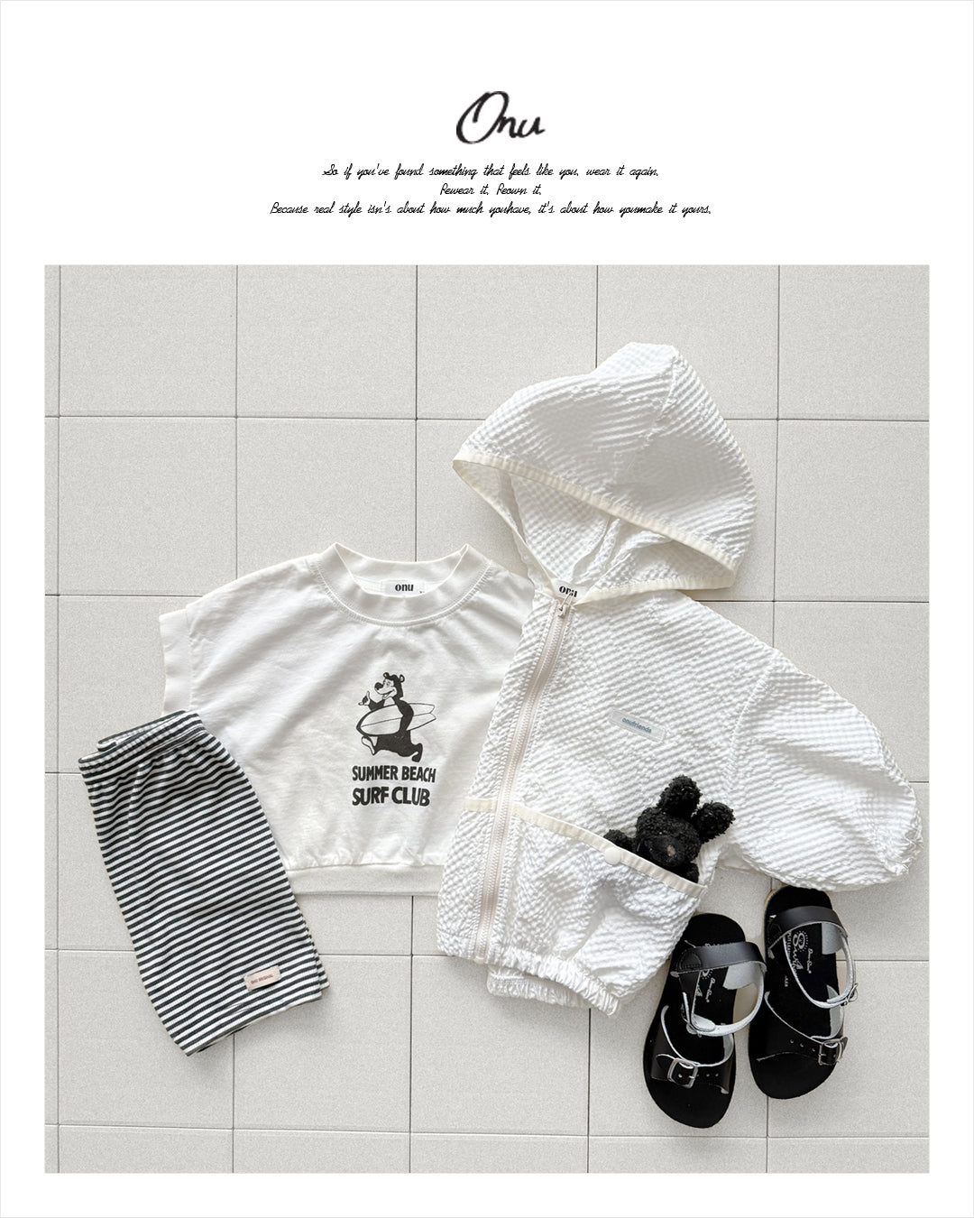 ［onu］Surfing bear tee