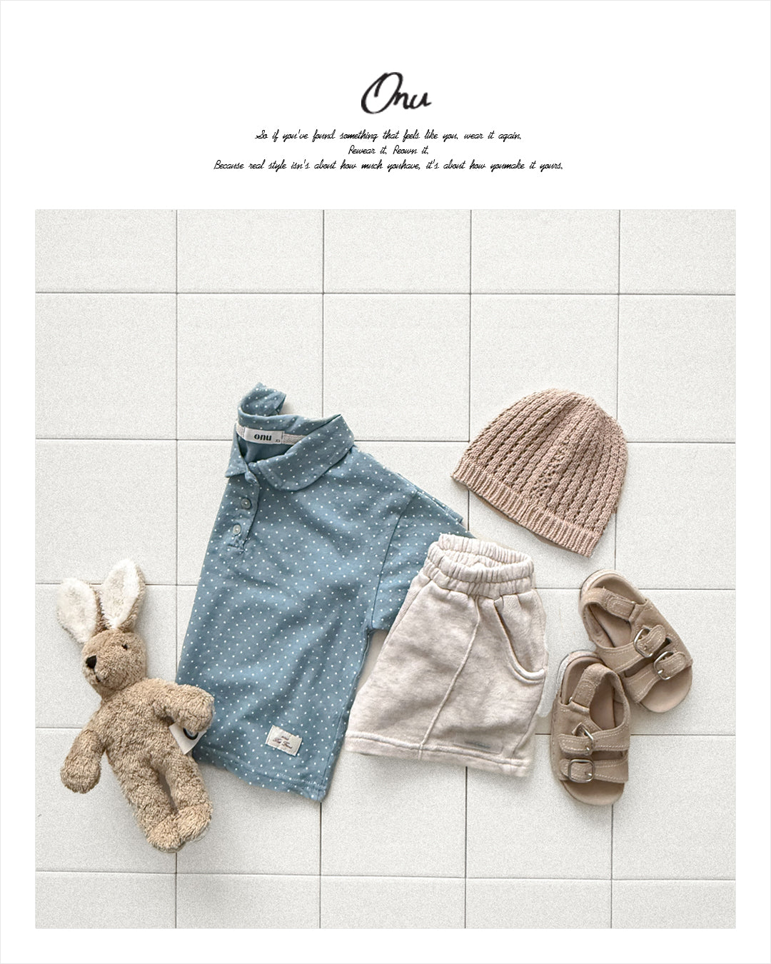 ［onu］Dot collar tee