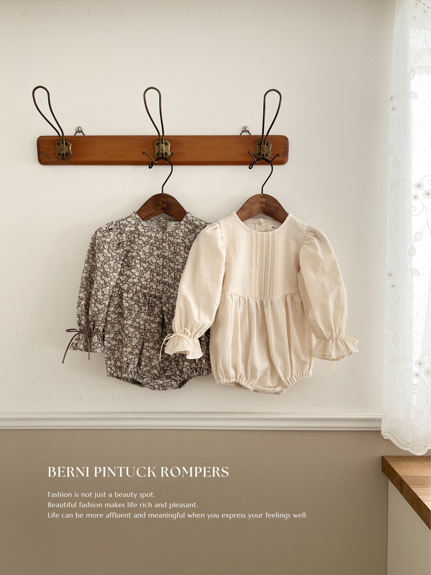 Berni pintuck rompers