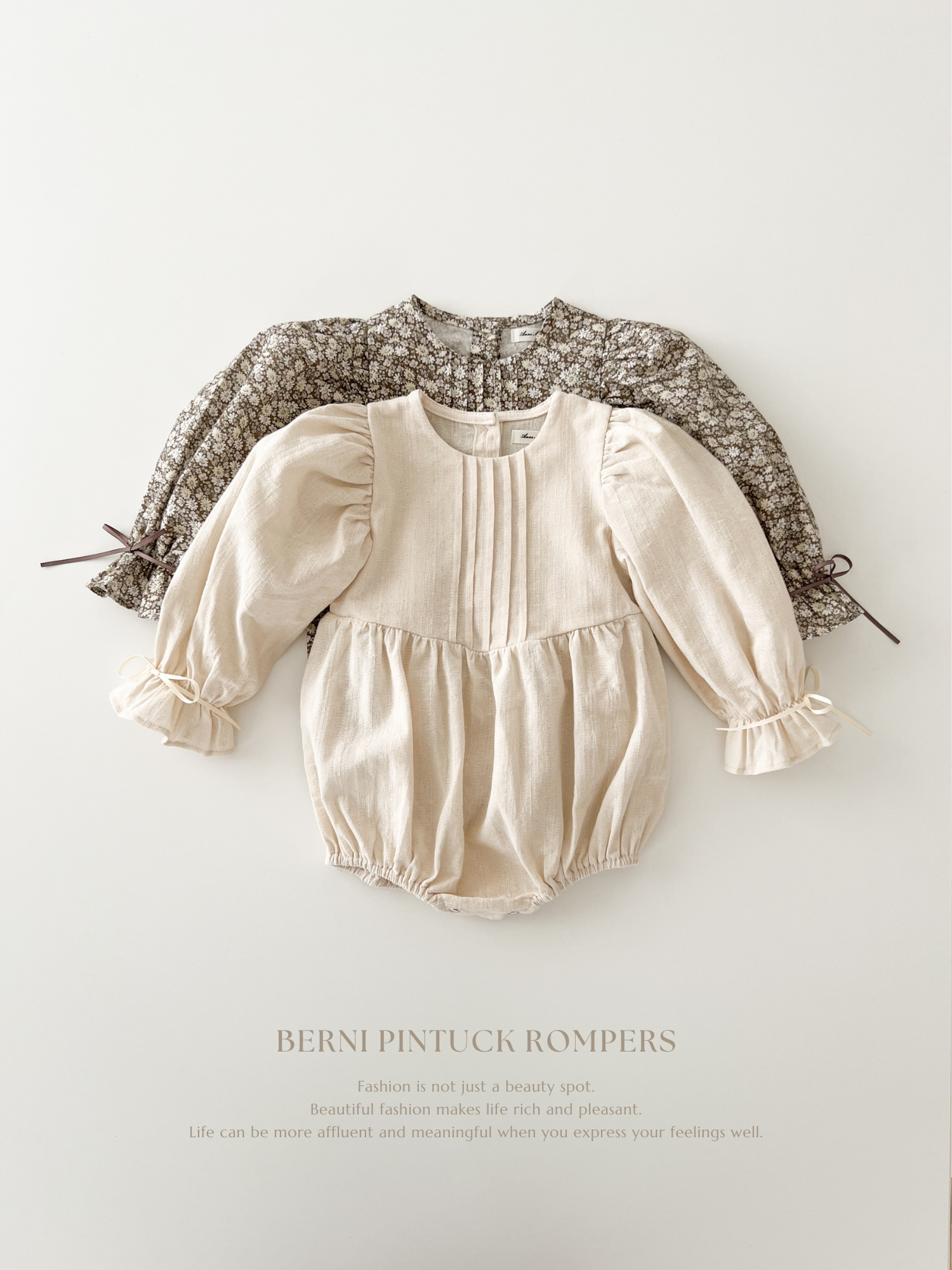 Berni pintuck rompers