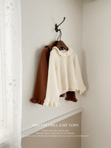 Biscuit frill knit tops