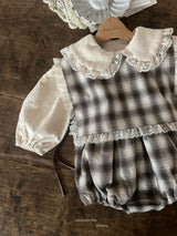 ［Anne shirley］Jaine rompers (check)