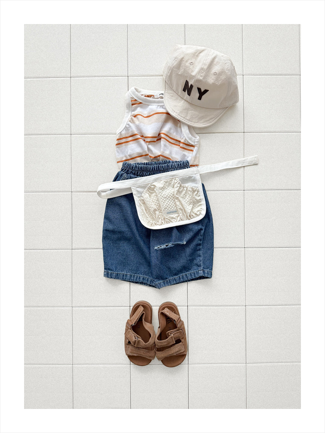 ［onu］Stripe sleeveless tops