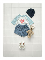 ［onu］Heart raglan tee