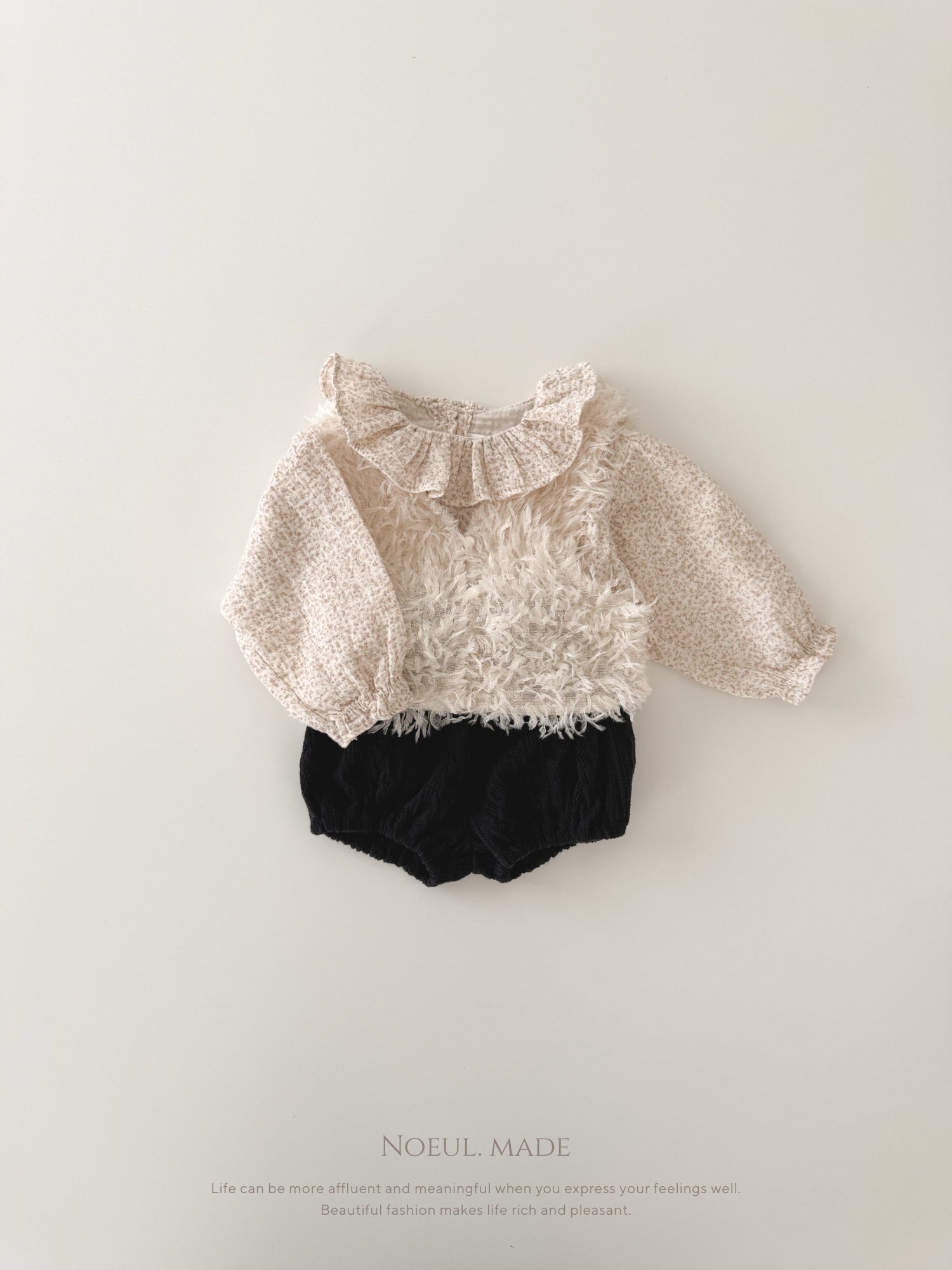 *Noeul.made* Chaton fluffy vest (baby & kids)