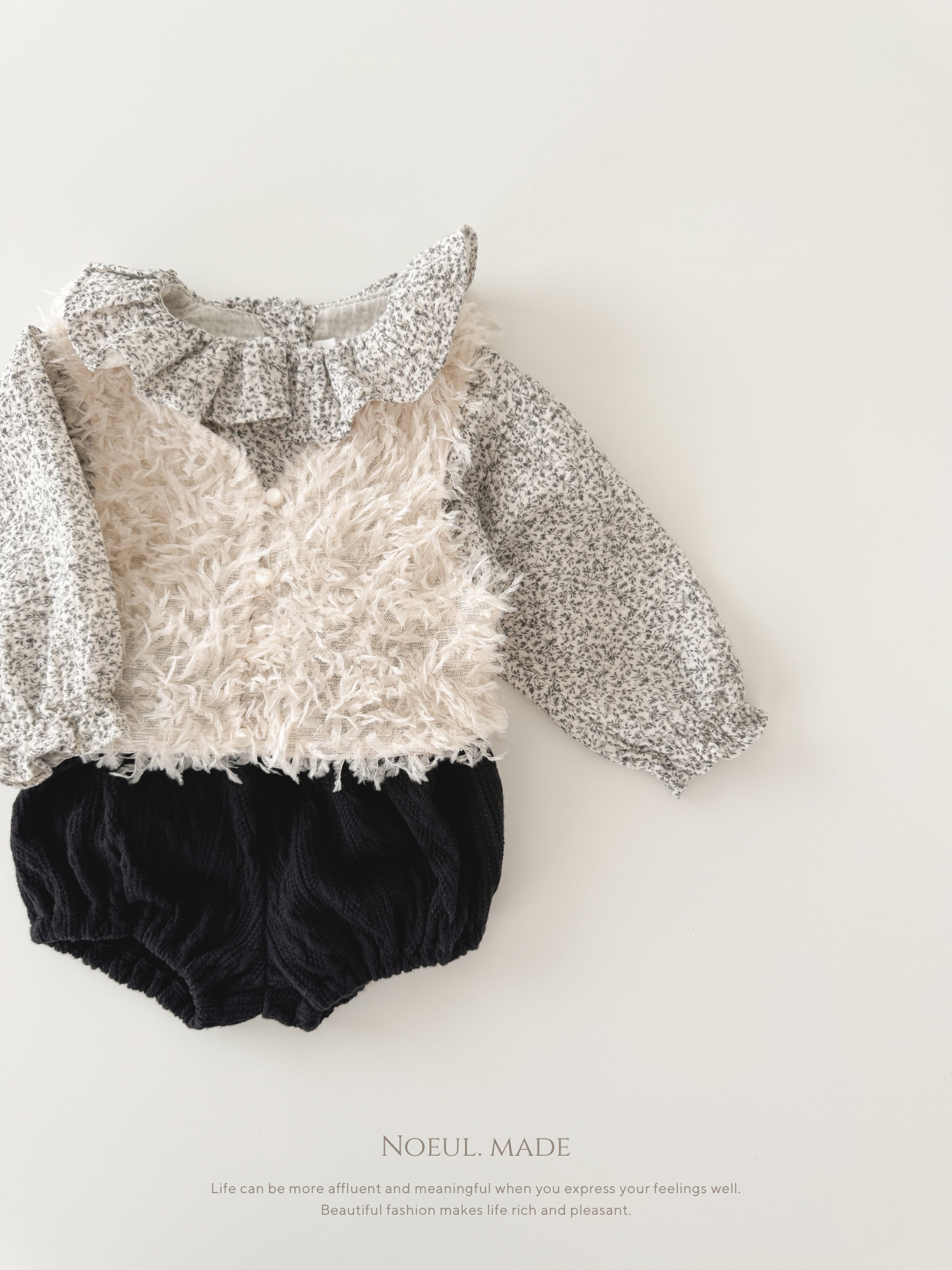 *Noeul.made* Chaton fluffy vest (baby & kids)