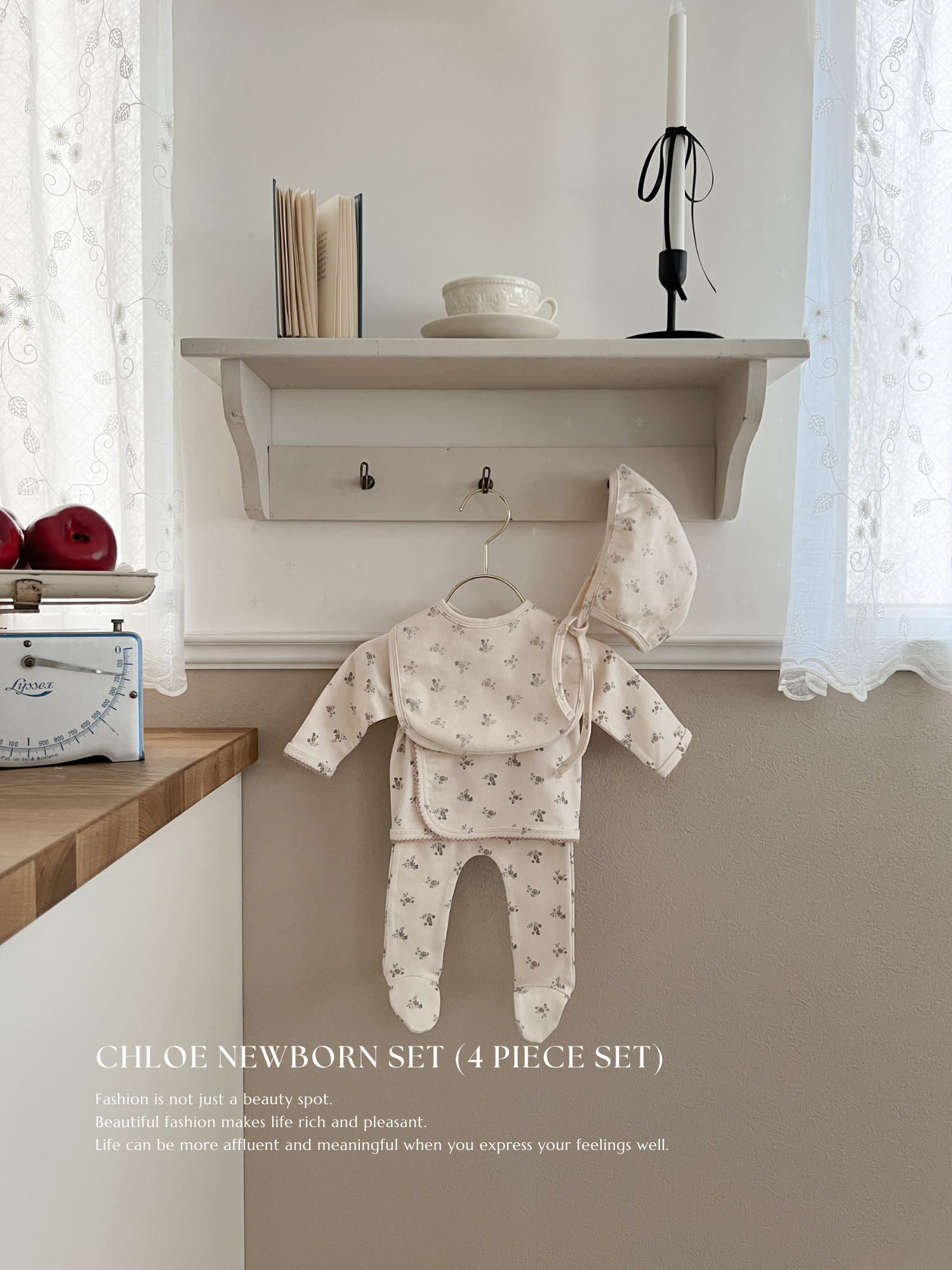 Chloe flower newborn set up