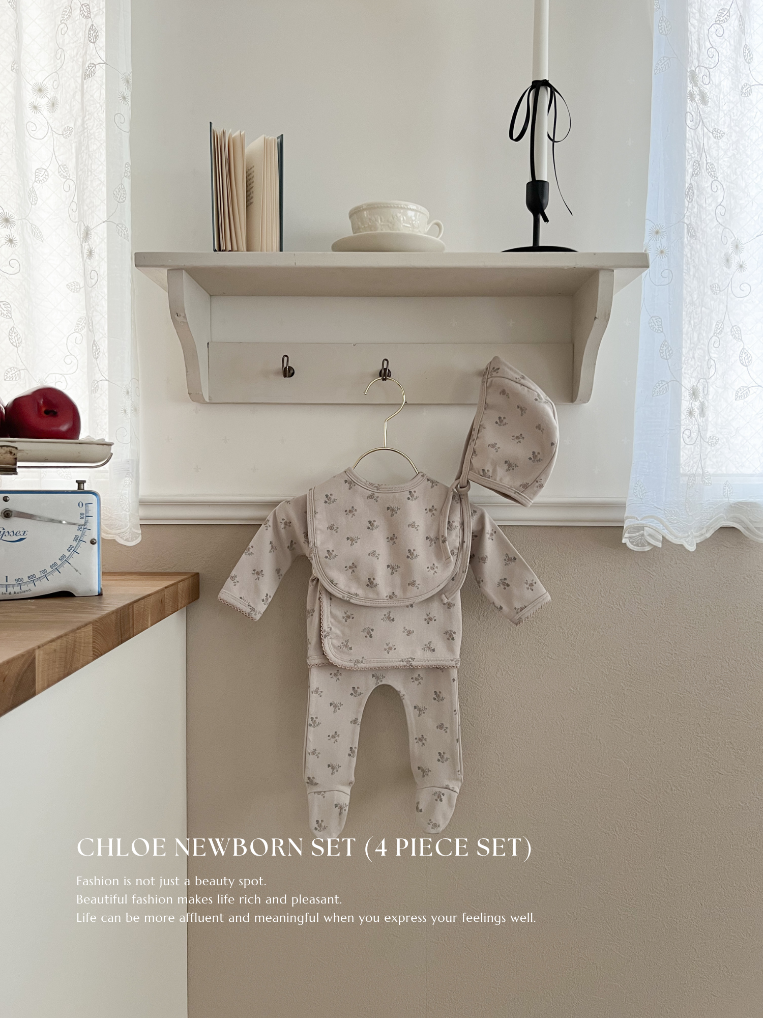 Chloe flower newborn set up