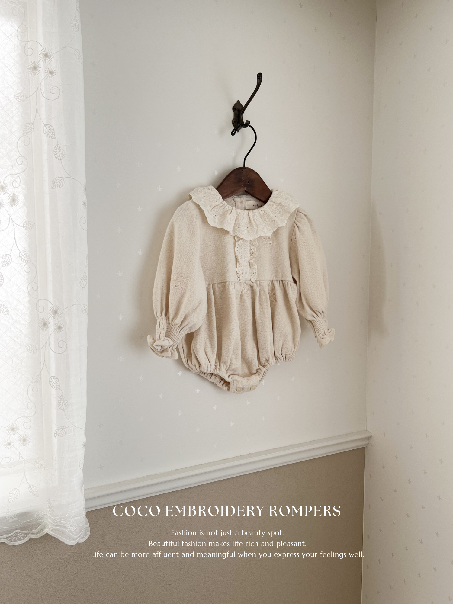 Coco embroidery rompers