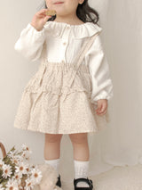 Dobby frill suspender skirt