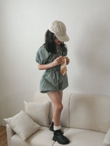 Check one-piece suit