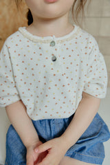 ［onu］Flower lace tee