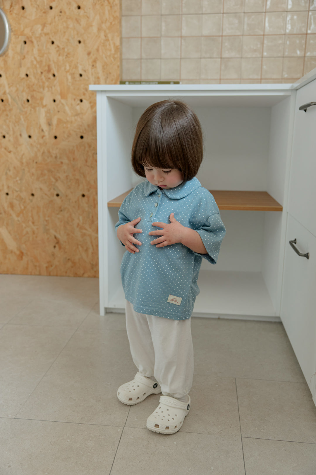 ［onu］Dot collar tee