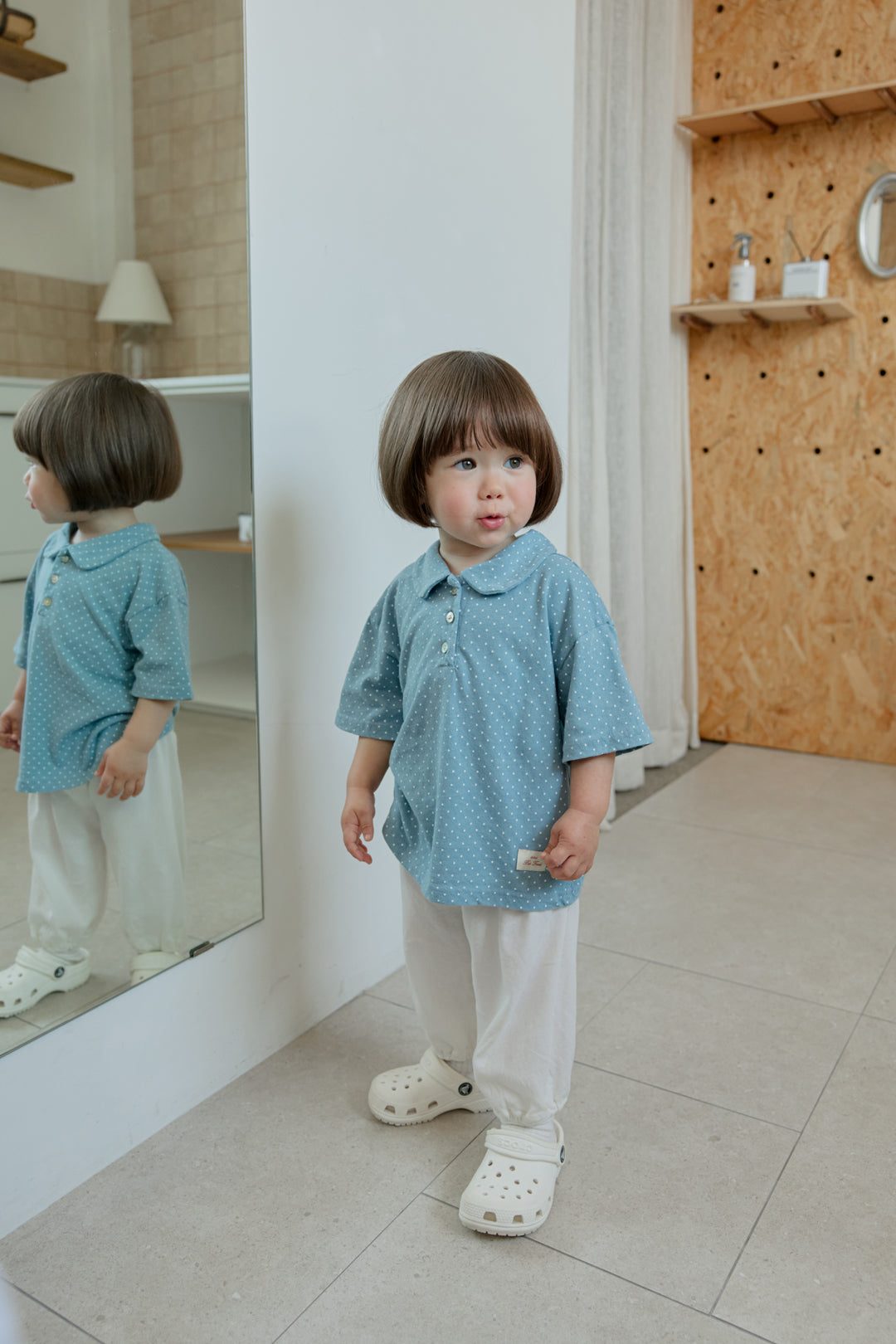［onu］Dot collar tee