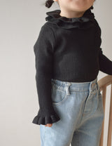 Double frill knit tops