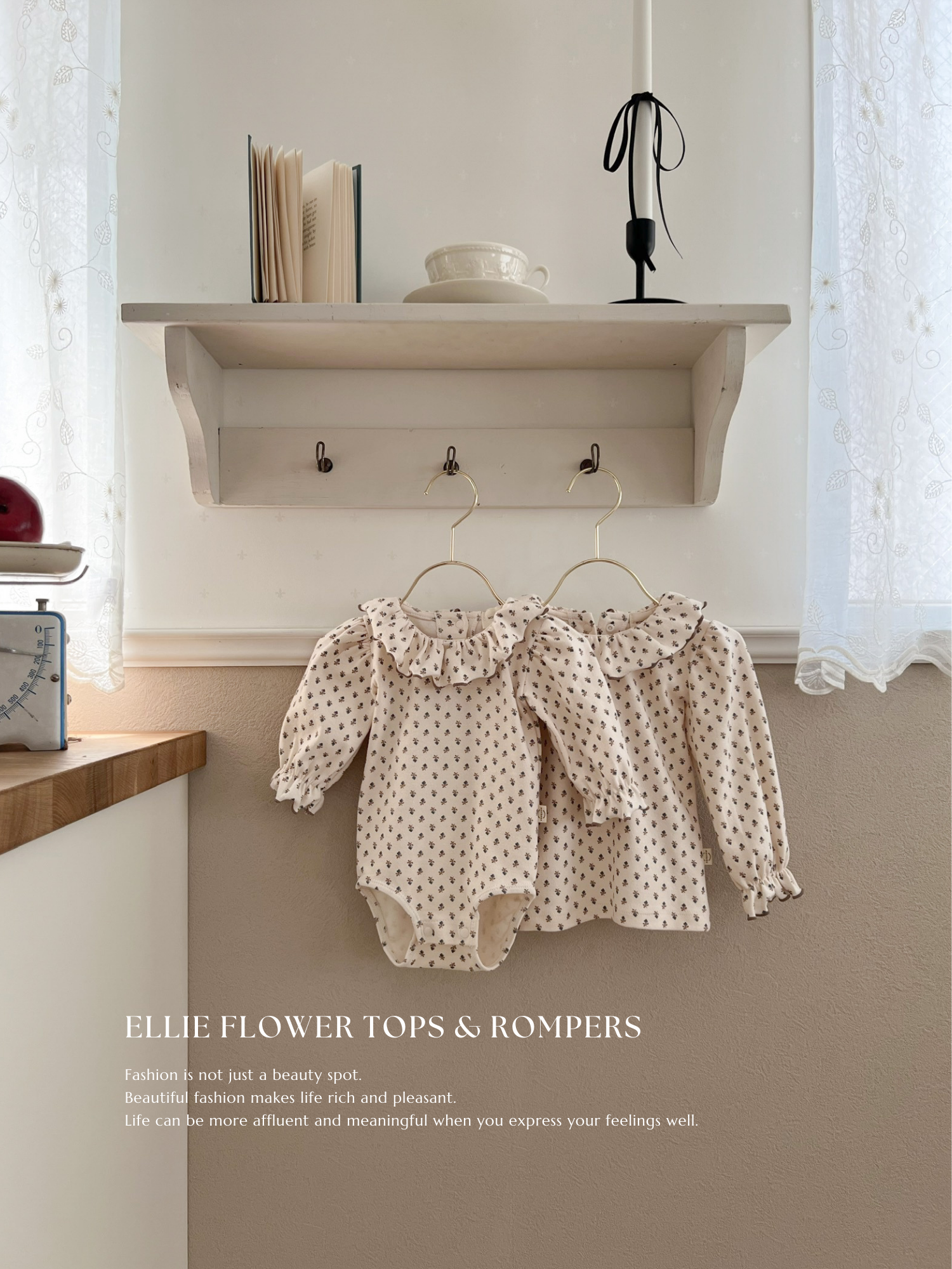 Ellie flower rompers