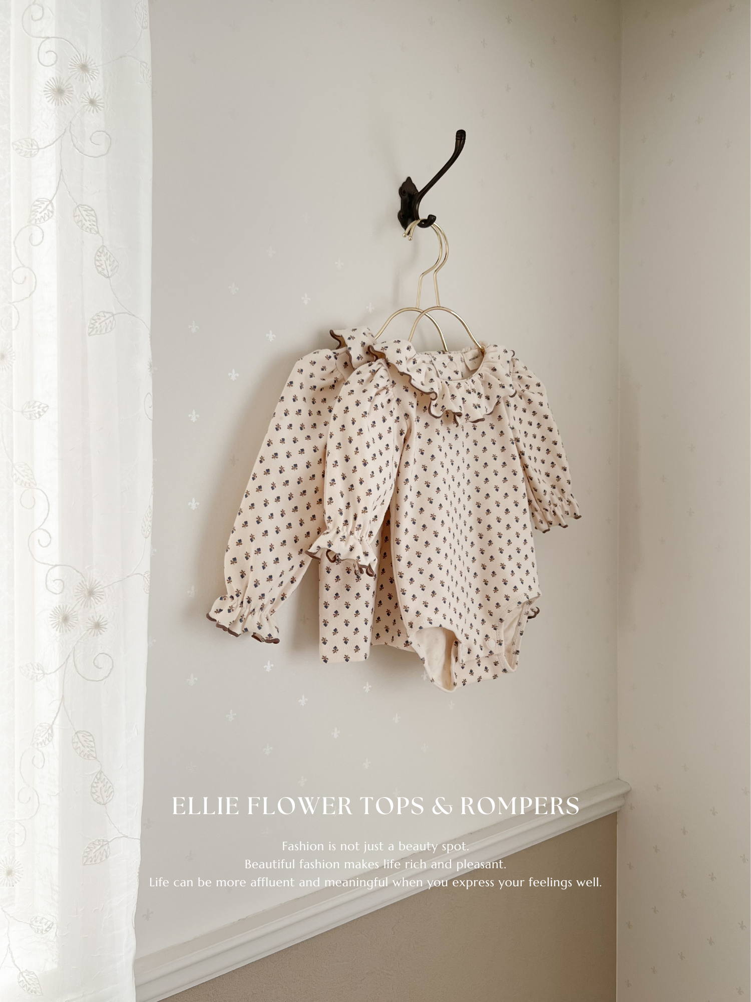 Ellie flower rompers