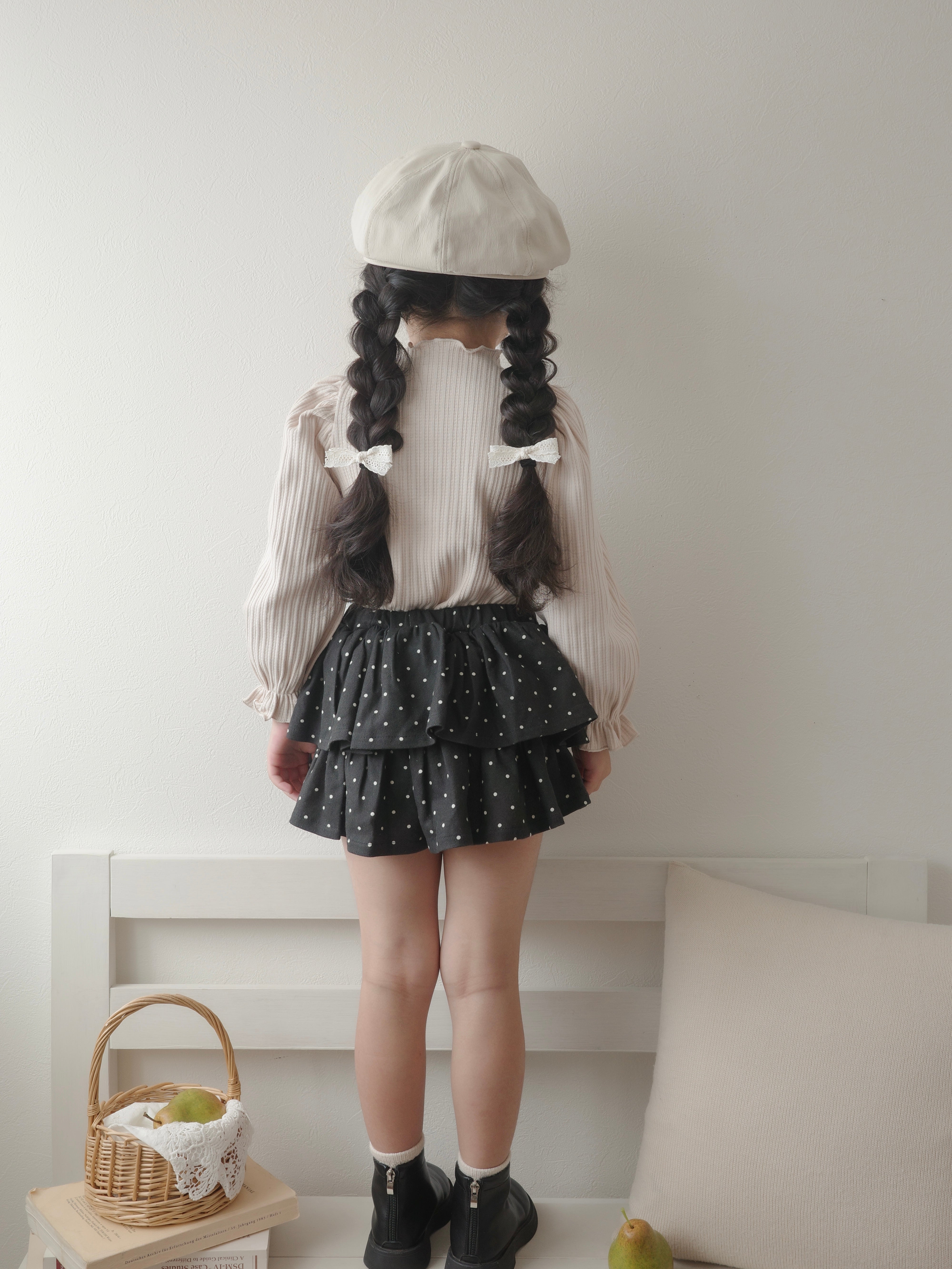 Mellow rib puff tops