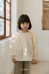 ［mon Atelier］Shirring tunic blouse