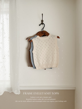 Fraise eyelet knit tops