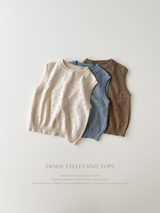 Fraise eyelet knit tops