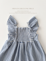 French check one-piece