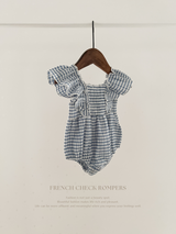 French check rompers