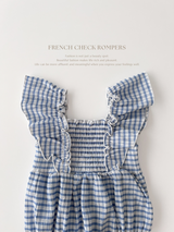 French check rompers