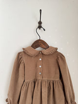 Latte corduroy one-piece
