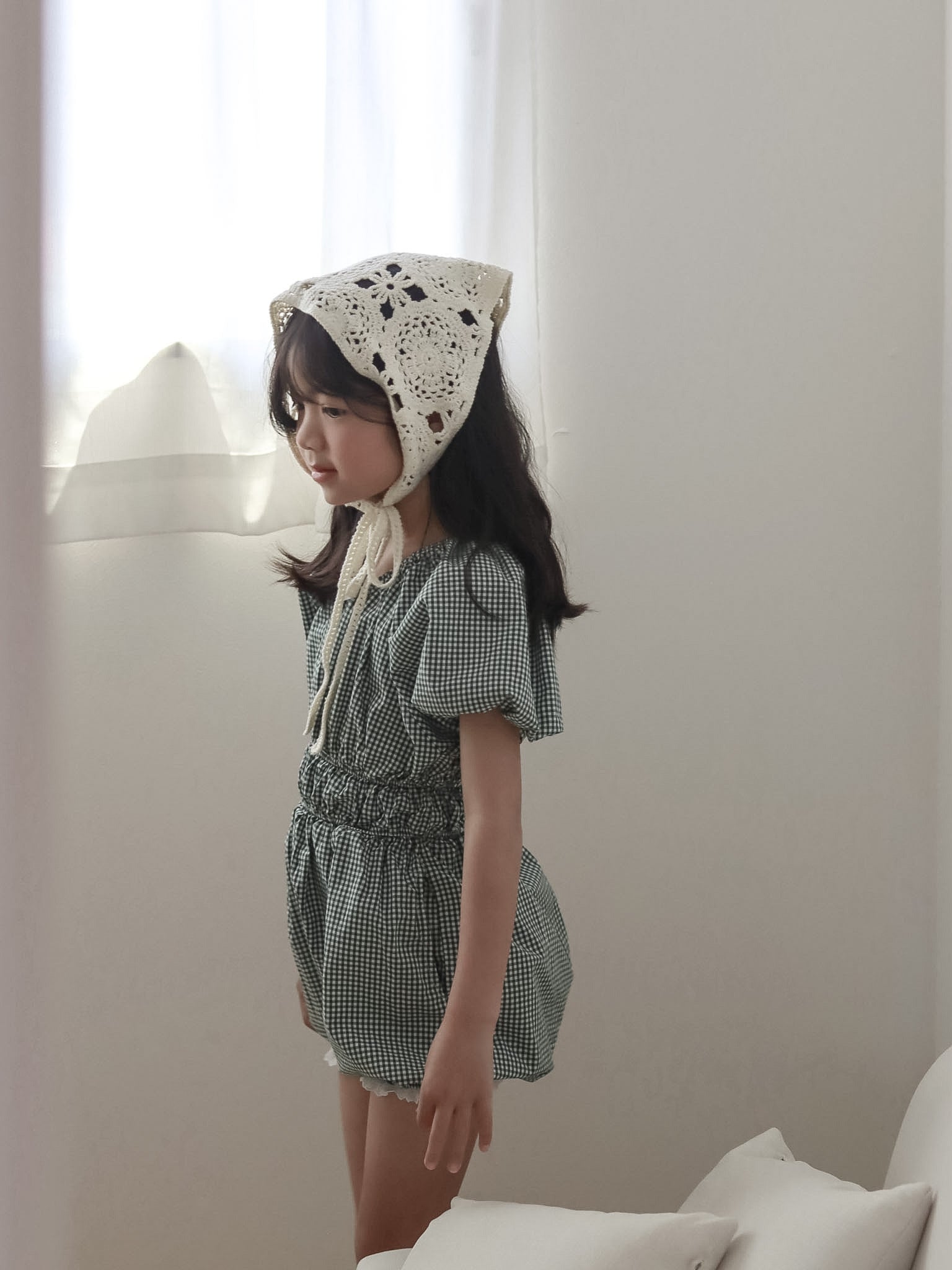 Check one-piece suit